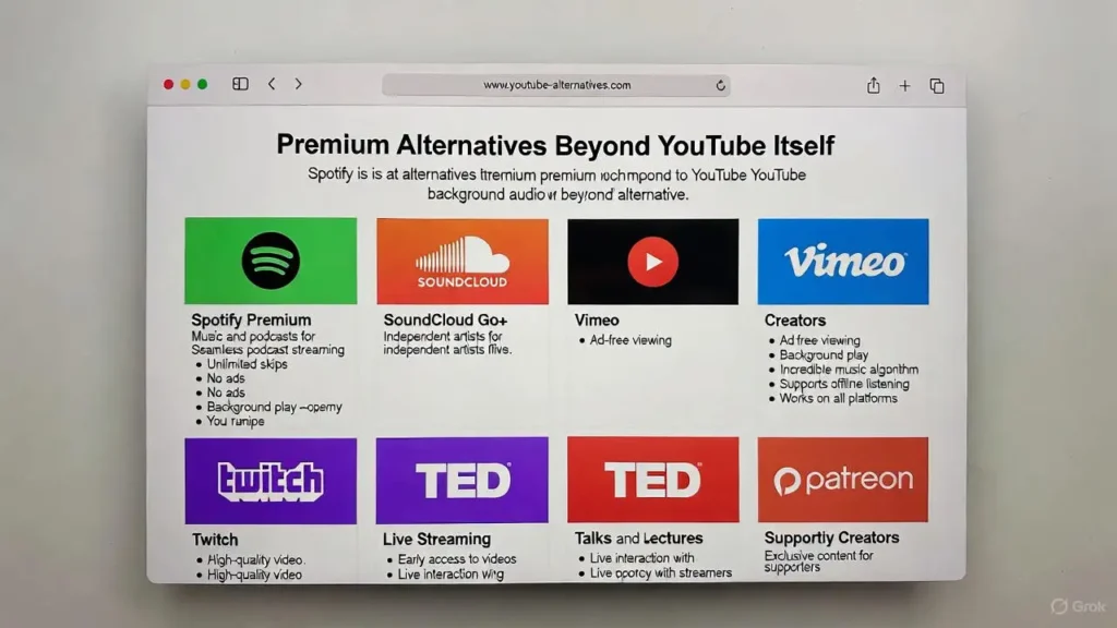 Premium Alternatives Beyond YouTube Itself shopify