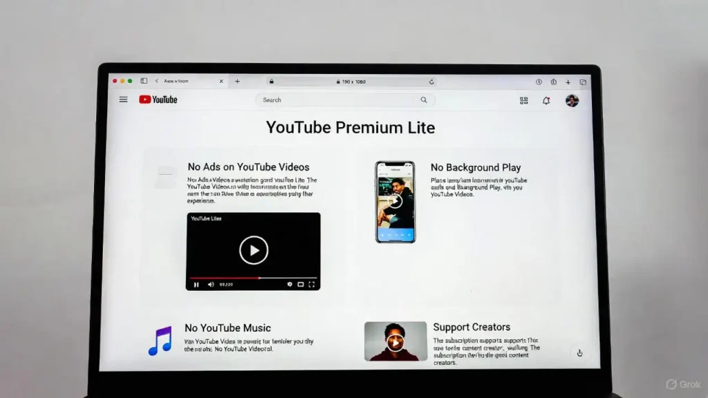 6. YouTube Premium Lite (Official, Limited Features)