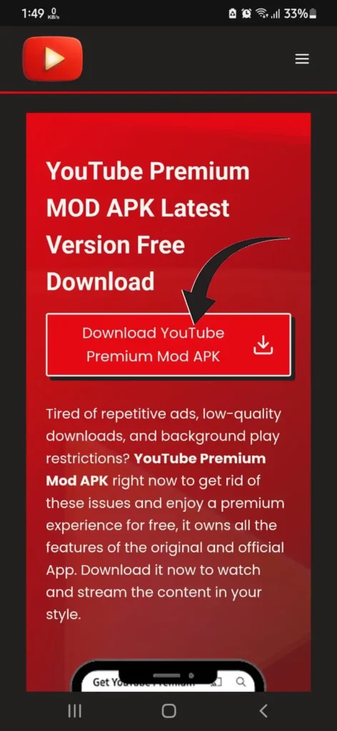 Download YouTube Premium Mod APK Latest Version (no ads, premium unlocked) mod-file-youtube